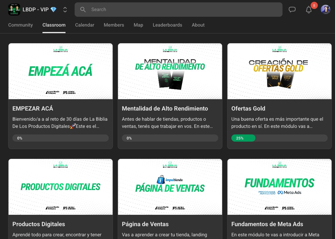 El classroom: 25 cursos ordenados de cero a escalar